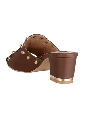 brown slip on sandals - 15483668 - Standard Image - 3