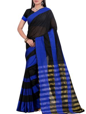 set of 2 zari bordered saree with blouse - 15484285 - Standard Image - 3