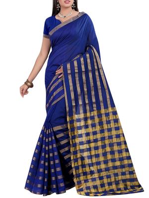 set of 2 zari bordered saree with blouse - 15484287 - Standard Image - 3
