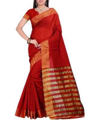 set of 2 zari bordered saree with blouse - 15484289 - Standard Image - 3