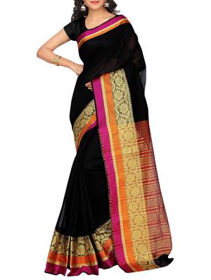 set of 2 zari bordered saree with blouse - 15484322 - Standard Image - 3