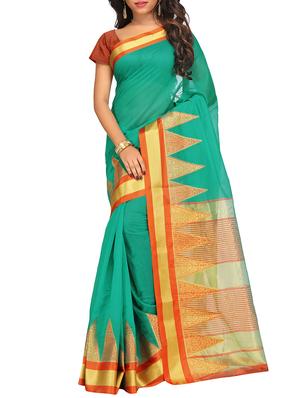 set of 2 zari bordered saree with blouse - 15484416 - Standard Image - 3
