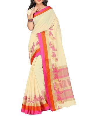 set of 2 zari bordered saree with blouse - 15484424 - Standard Image - 3
