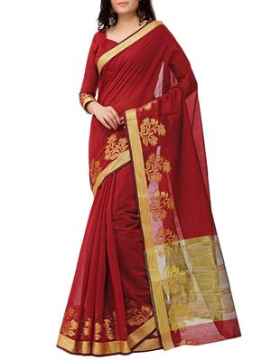 set of 2 zari bordered saree with blouse - 15484440 - Standard Image - 3