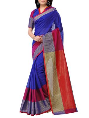 set of 2 zari bordered saree with blouse - 15484446 - Standard Image - 3