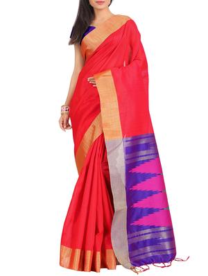 set of 2 zari bordered saree with blouse - 15484502 - Standard Image - 3