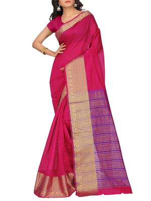 set of 2 zari bordered saree with blouse - 15484503 - Standard Image - 3