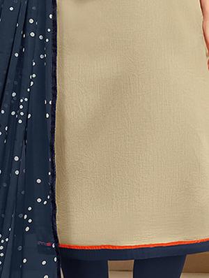 Embroidered unstitched churidaar suit - 15485861 - Standard Image - 3