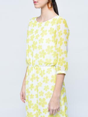 round neck printed maxi dress - 15486019 - Standard Image - 3