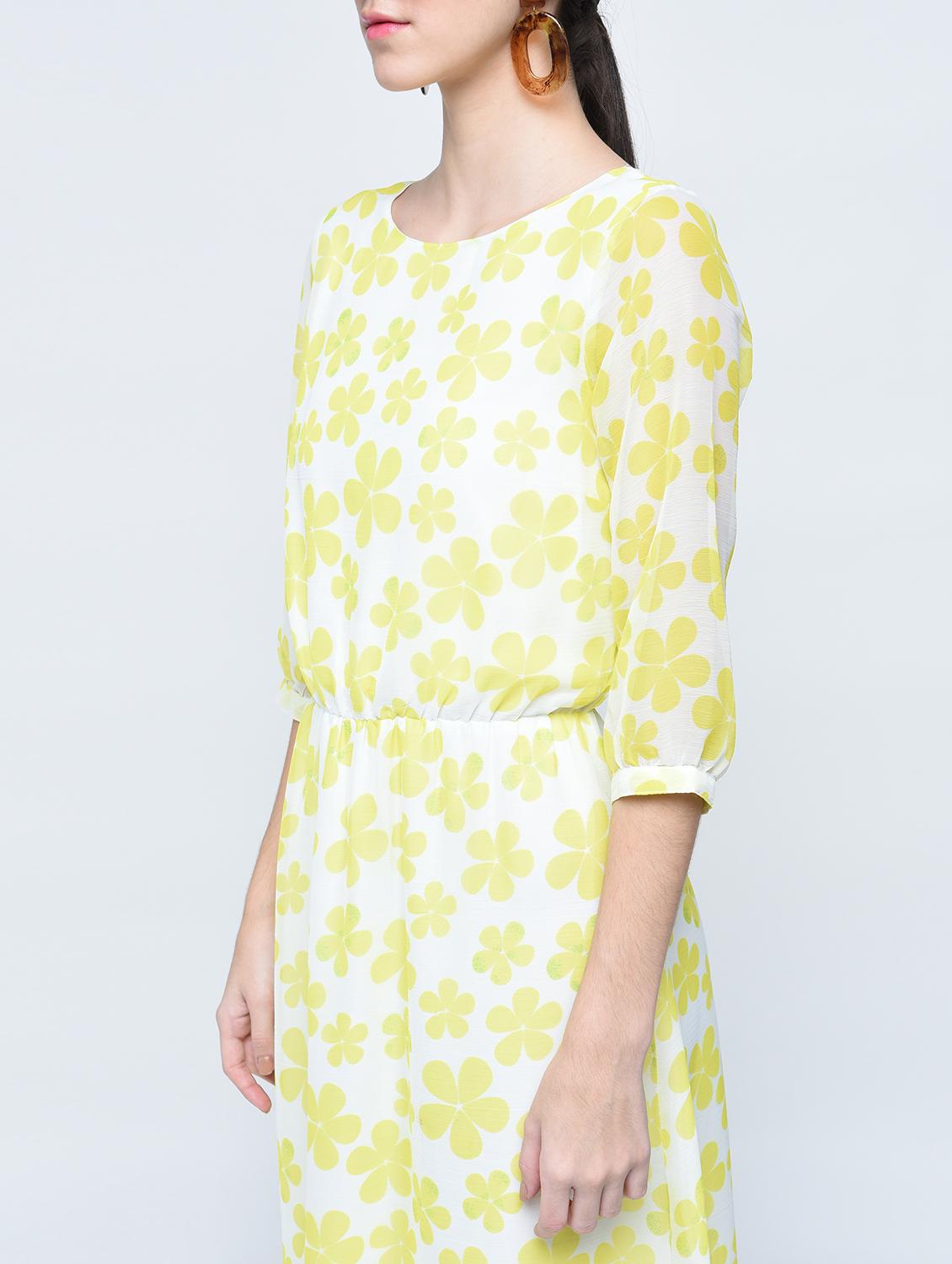 round neck printed maxi dress - 15486019 - Zoom Image - 3