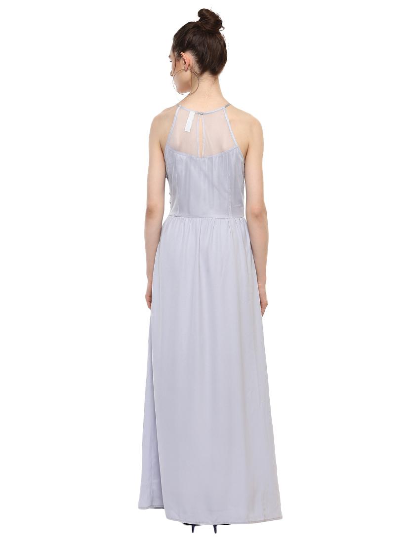 sheer back panel embellished maxi dress - 15486320 - Zoom Image - 3