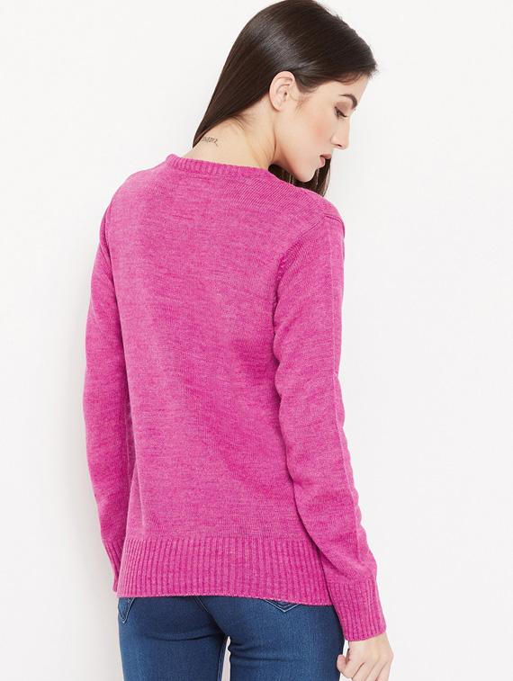 cable knit woolen pullover - 15486629 - Zoom Image - 3