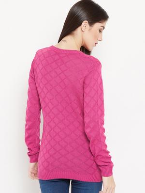 checkered woolen pullover - 15486643 - Standard Image - 3