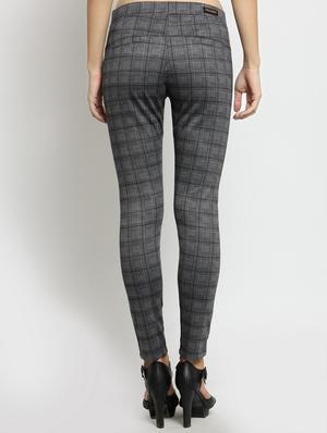 mid waist checkered jegging - 15486905 - Standard Image - 3