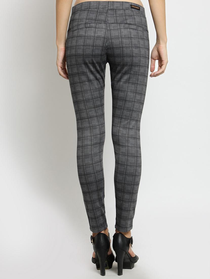 mid waist checkered jegging - 15486905 - Zoom Image - 3