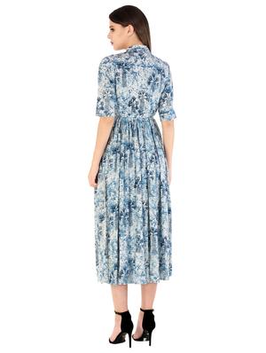 Flared bow detaling kurta - 15486924 - Standard Image - 3