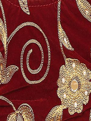 Gold zari embroidered blouse - 15488189 - Standard Image - 3
