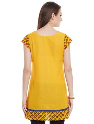 A-line block print kurti - 15490685 - Standard Image - 3