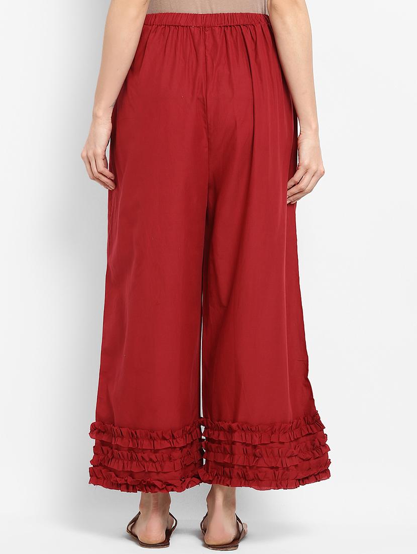 ruffled straight palazzo - 15490879 - Zoom Image - 3