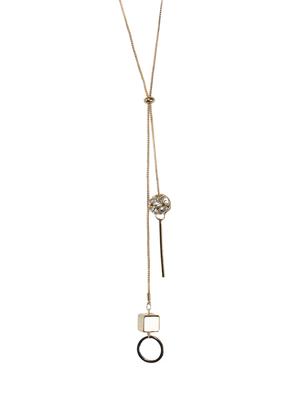 gold tone long necklace - 15490926 - Standard Image - 3