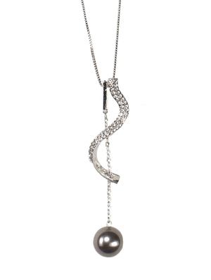 silver tone long necklace - 15490928 - Standard Image - 3