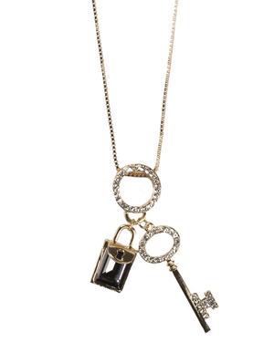 gold tone long necklace - 15490929 - Standard Image - 3