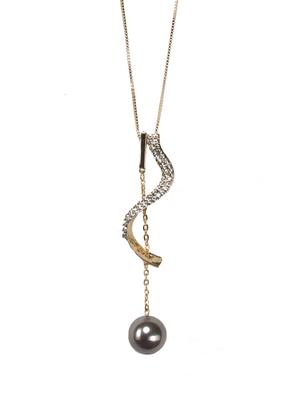 gold tone long necklace - 15490931 - Standard Image - 3