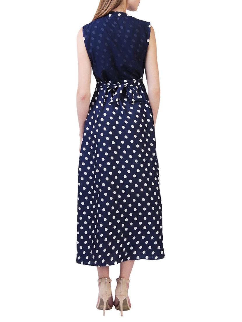 polka dotted layered belted dress - 15491013 - Zoom Image - 3