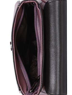 purple leatherette (pu) regular sling bag - 15491117 - Standard Image - 3