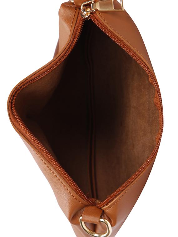 tan leatherette (pu) regular sling bag - 15491128 - Zoom Image - 3