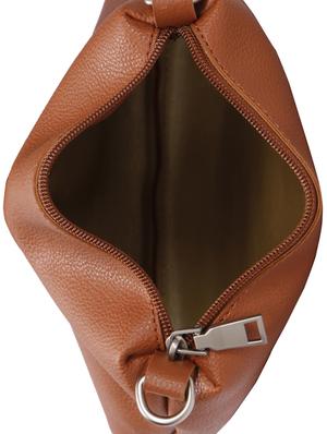 tan leatherette (pu) regular sling bag - 15491165 - Standard Image - 3