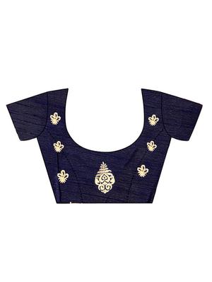 gold thread embroidered saree with blouse - 15491226 - Standard Image - 3