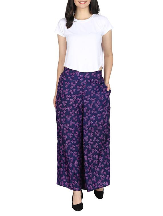 set of 2 printed flared palazzo - 15492123 - Zoom Image - 6