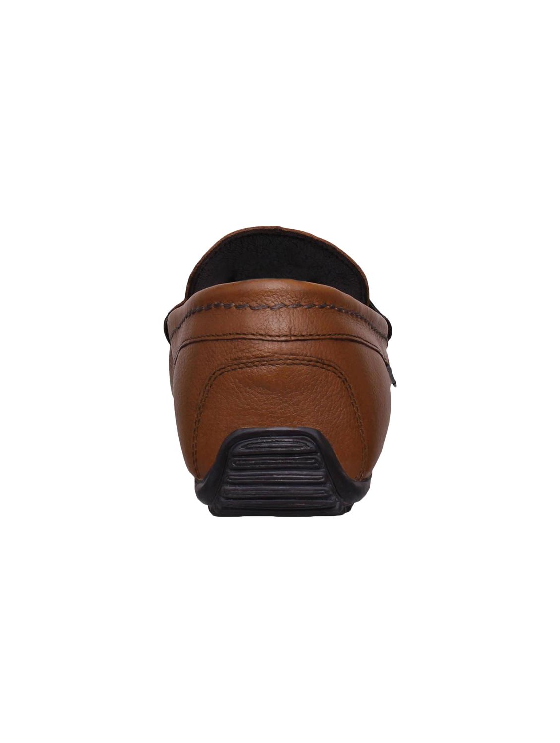 tan leather slip on loafers - 15492644 - Zoom Image - 3