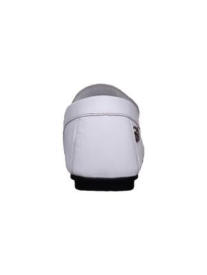 white leather slip on loafers - 15492647 - Standard Image - 3