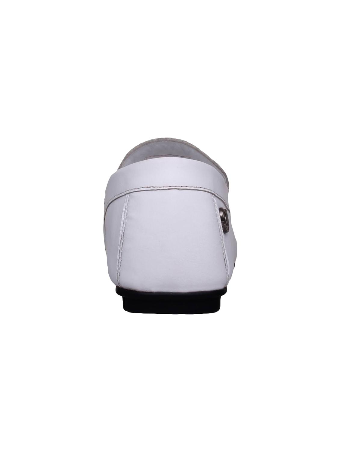 white leather slip on loafers - 15492647 - Zoom Image - 3