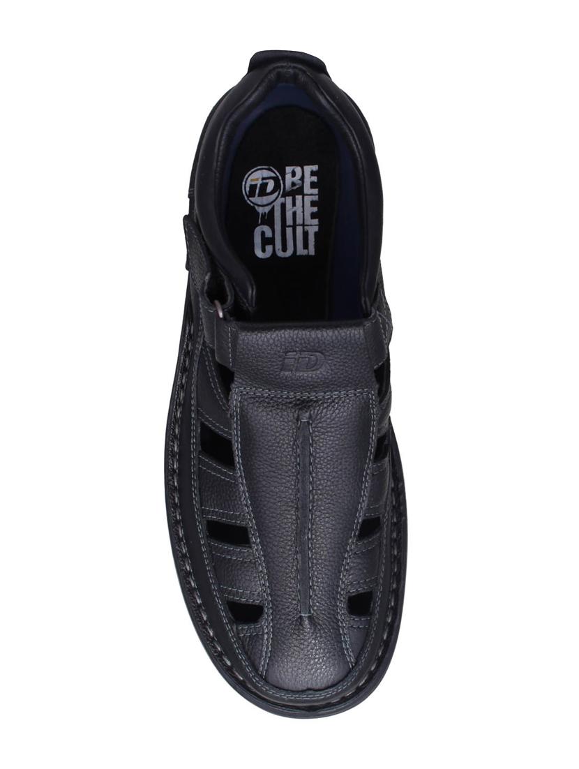 black leather slip on sandals - 15492878 - Zoom Image - 3