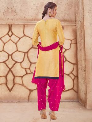 Embroidered unstitched salwar suit - 15493150 - Standard Image - 3