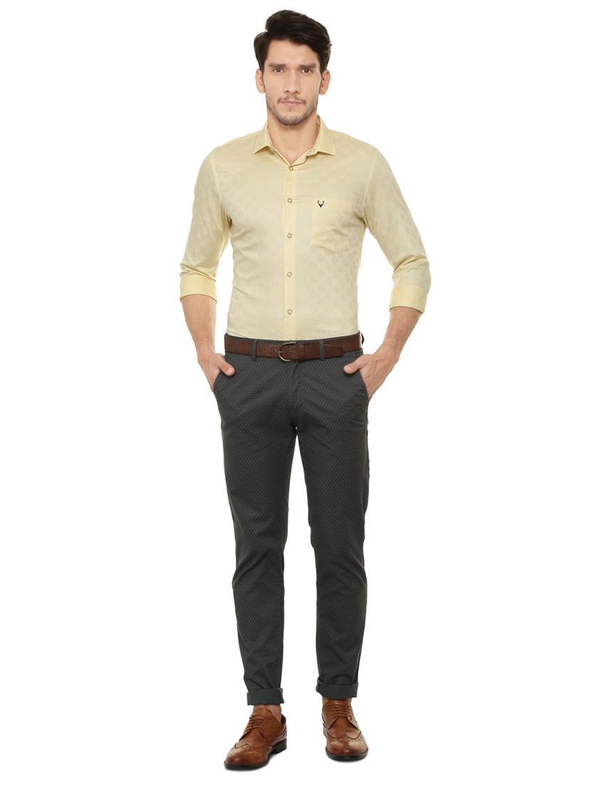 yellow cotton casual shirt - 15493493 - Zoom Image - 3