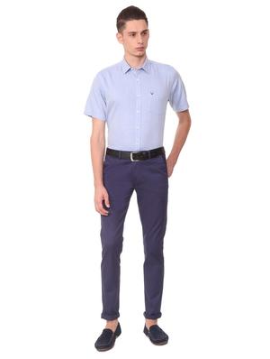 blue cotton casual shirt - 15493494 - Standard Image - 3