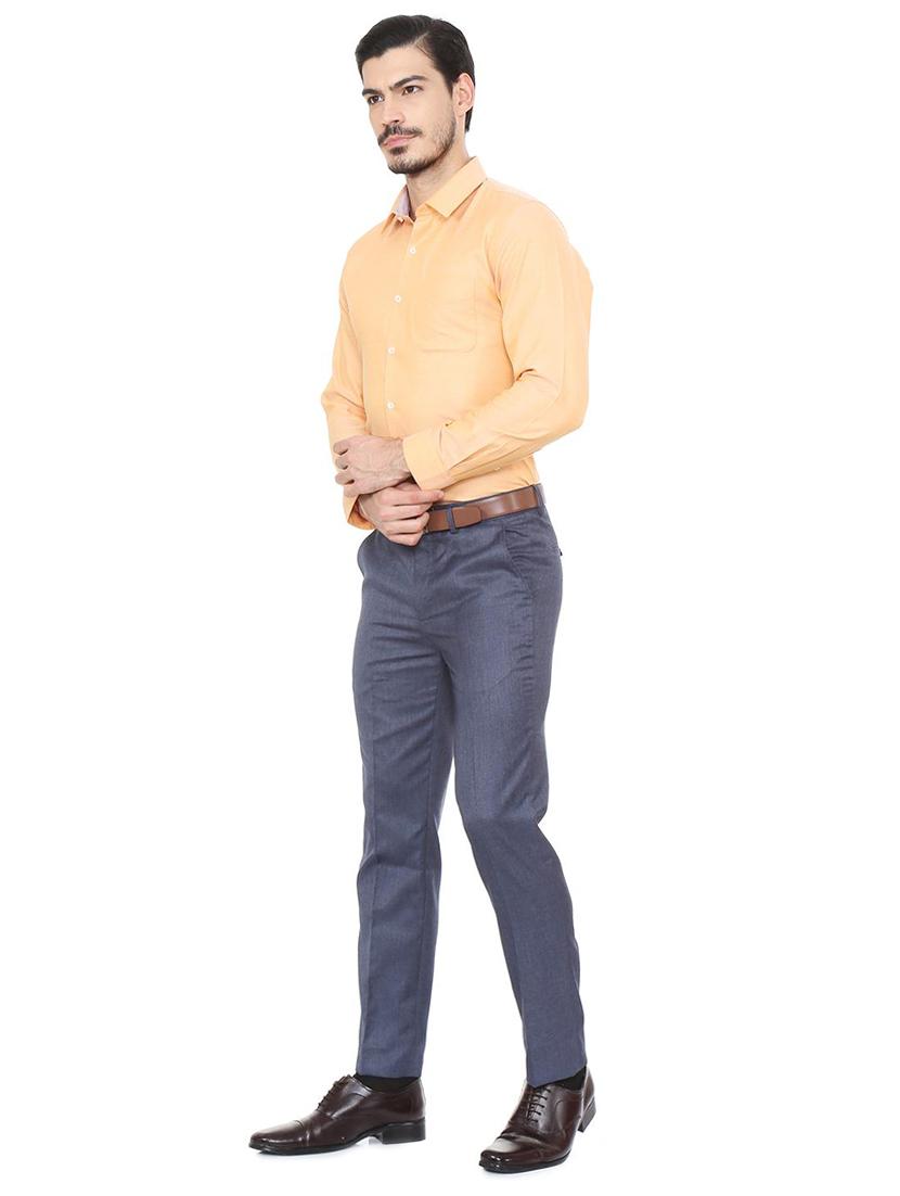 orange cotton blend formal shirt - 15493499 - Zoom Image - 3