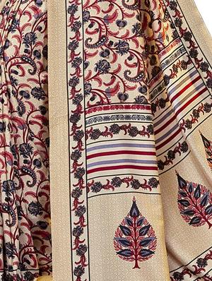 paisley printed saree with blouse - 15493599 - Standard Image - 3