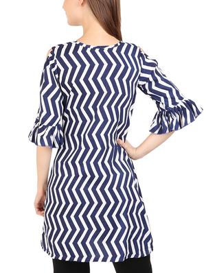 A-line chevron kurti - 15493744 - Standard Image - 3