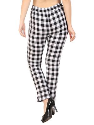 flat front checkered trouser - 15493841 - Standard Image - 3