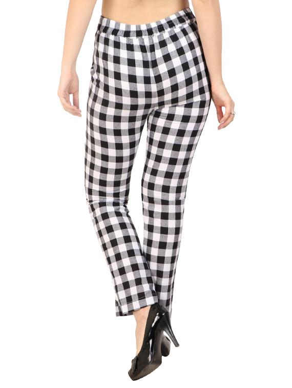 flat front checkered trouser - 15493841 - Zoom Image - 3