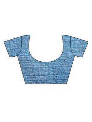 Geometrical printed saree with blouse - 15494220 - Standard Image - 3