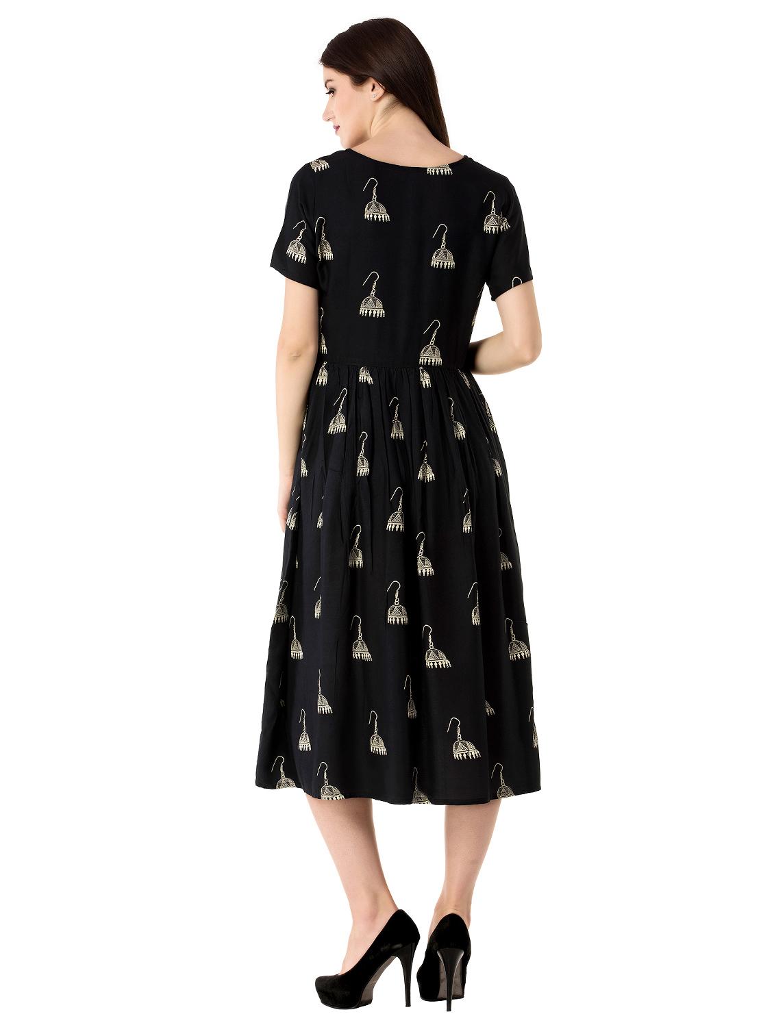 Henley printed a-line dress - 15494239 - Zoom Image - 3