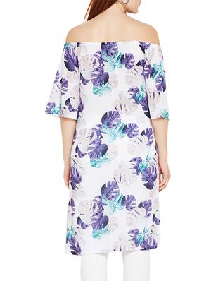 Off shoulder printed kurta - 15494255 - Standard Image - 3