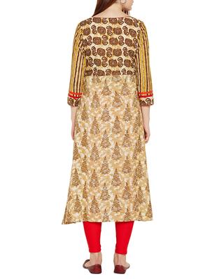 Printed flared kurta - 15494260 - Standard Image - 3
