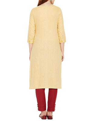 Embroidered straight kurta - 15494270 - Standard Image - 3